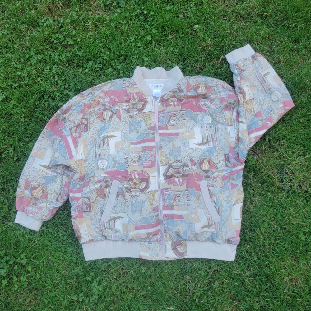 Vintage Adolfo Sport Bomber Jacket, Women's- Large